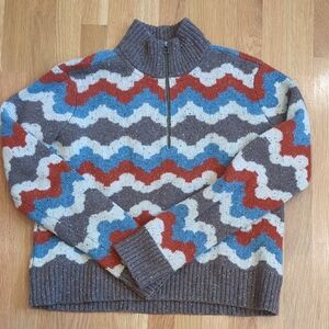 Toad&Co Wilde 1/4 Zip Sweater; Womens Size Large, Lambswool, VGUC
